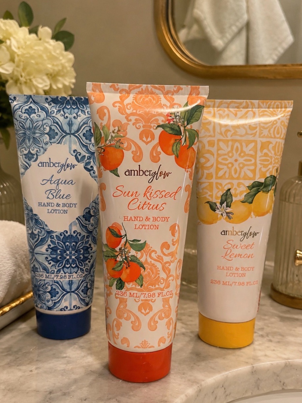 3-Piece Hand & Body Lotion Bundle | Aqua Blue, Sun Kissed Citrus & Sweet Lemon
